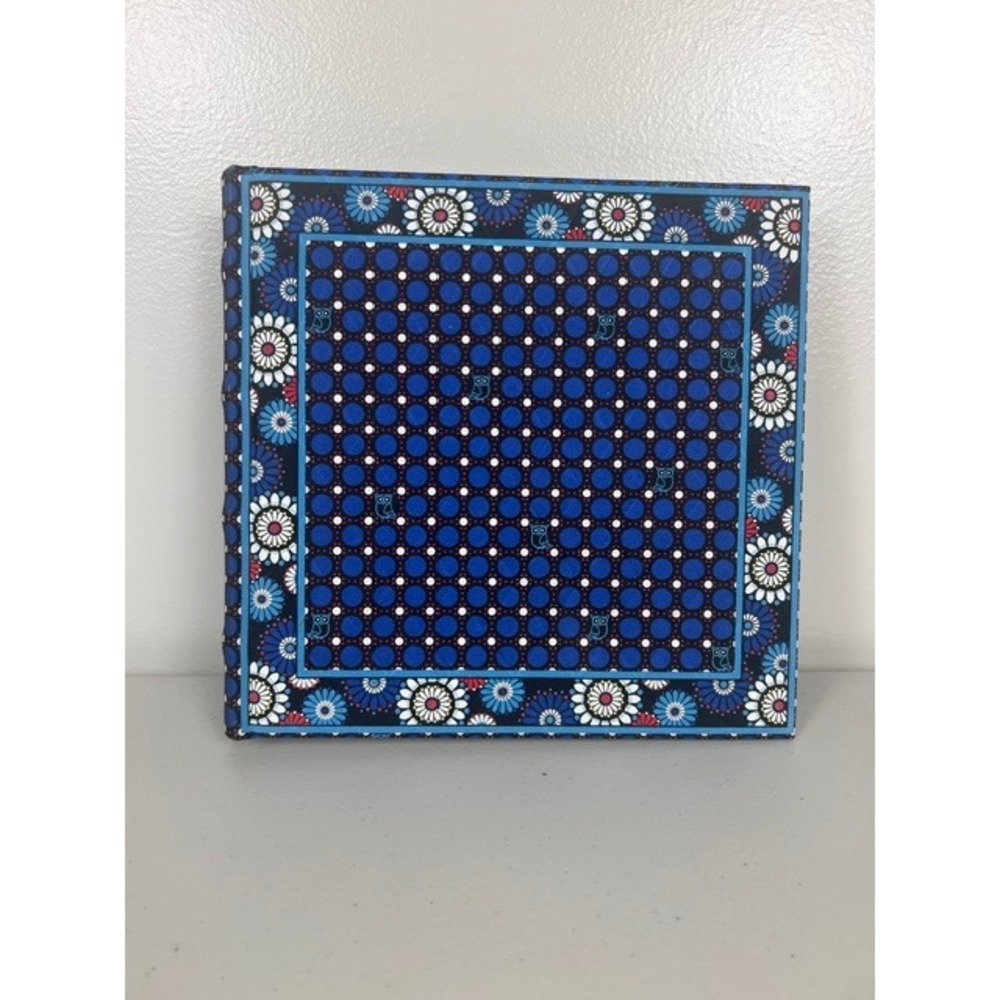 Vera Bradley Night Owl Photo Album Blue Floral Polka Dot Barnes & Noble 926013